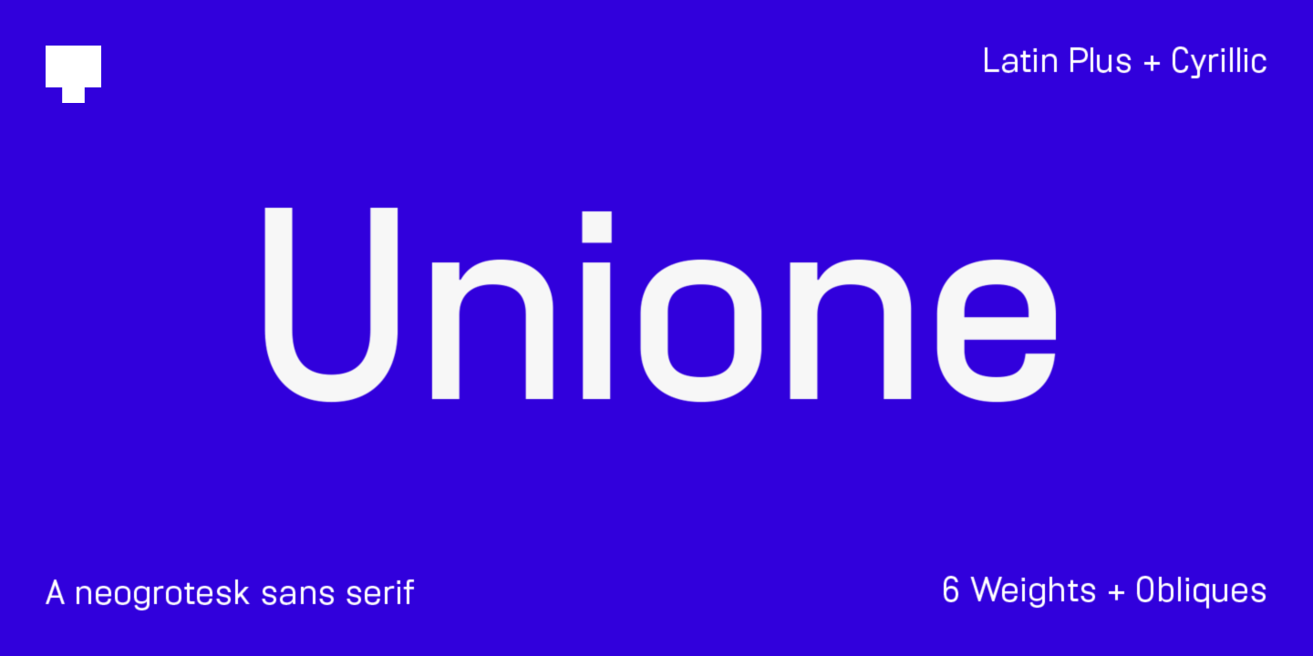 Przykładowa czcionka Unione #1